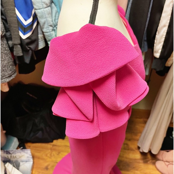 Authentic Dolce & Gabbana RARE RUNWAY Pink Exaggerated Sleeve Formal Gown /Dress - Picture 7 of 15